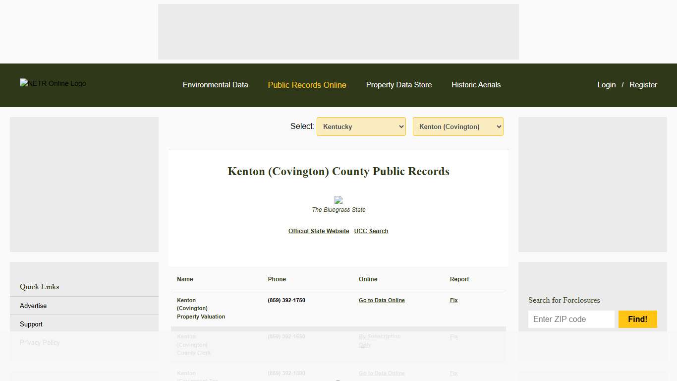 NETR Online • Kenton (Covington) • Kenton (Covington) Public Records, Search Kenton (Covington) Records, Kenton (Covington) Property Tax, Kentucky Property Search, Kentucky Assessor