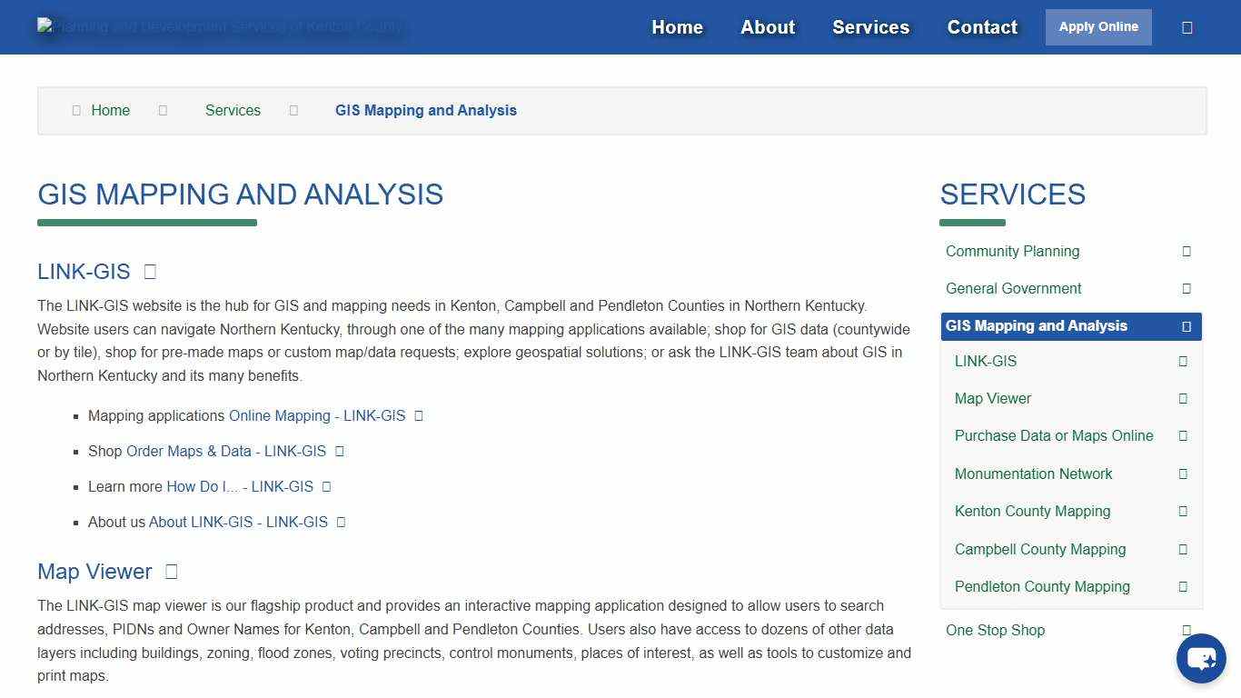 Planning and Development Services of Kenton County, Kentucky > Services > GIS Mapping and Analysis