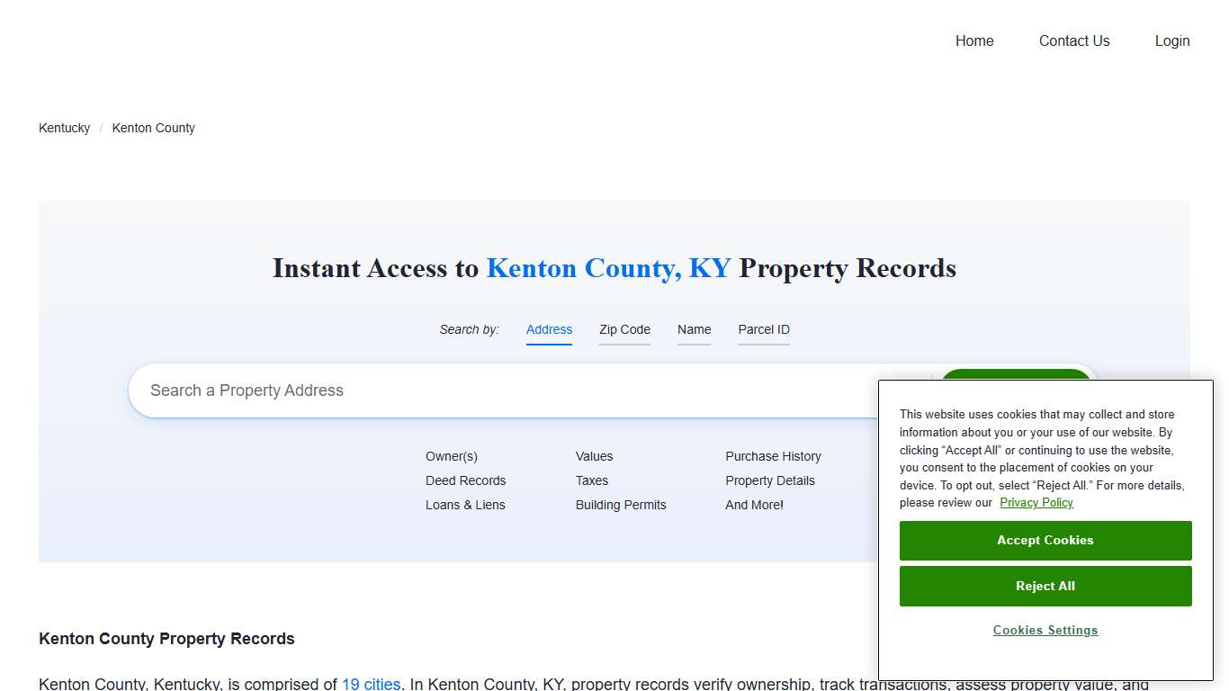 Kenton County Property Records Owners, Deeds, Permits